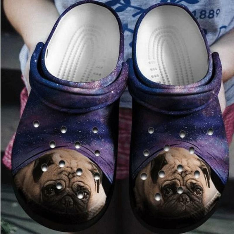 Cute Pug Galaxy Personalized 12 Gift For Lover Rubber clog Shoes Comfy Footwear