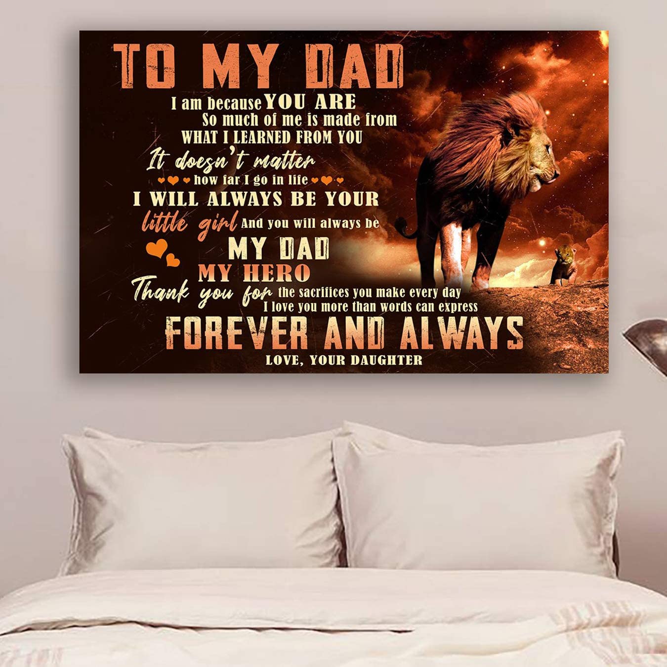 Lion Poster – Daughter to Dad – I Will Always Be Your Little Girl