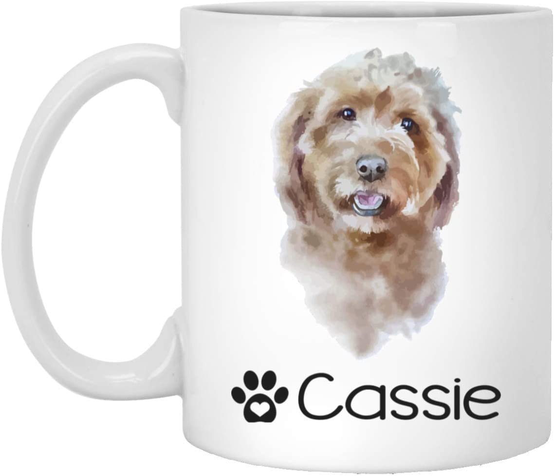 Personalized Labradoodle Dog Mug – Pet Owner Gifts For Women – Gifts For Dog Lover – Labradoodle Mom Dad Mugs – Dog Cups 15Oz