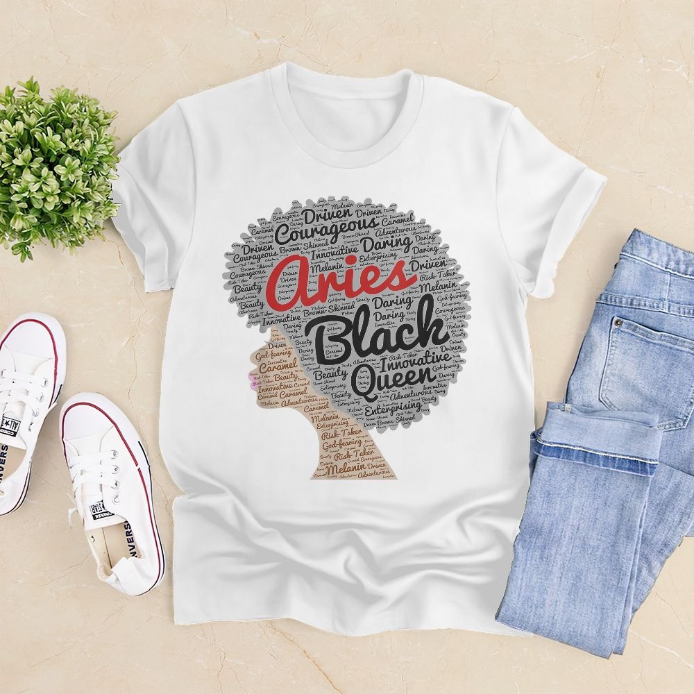 Aries Black Queen Birthday Afro For Black Women Gs1013190Od T Shirts Unisex T-Shirt