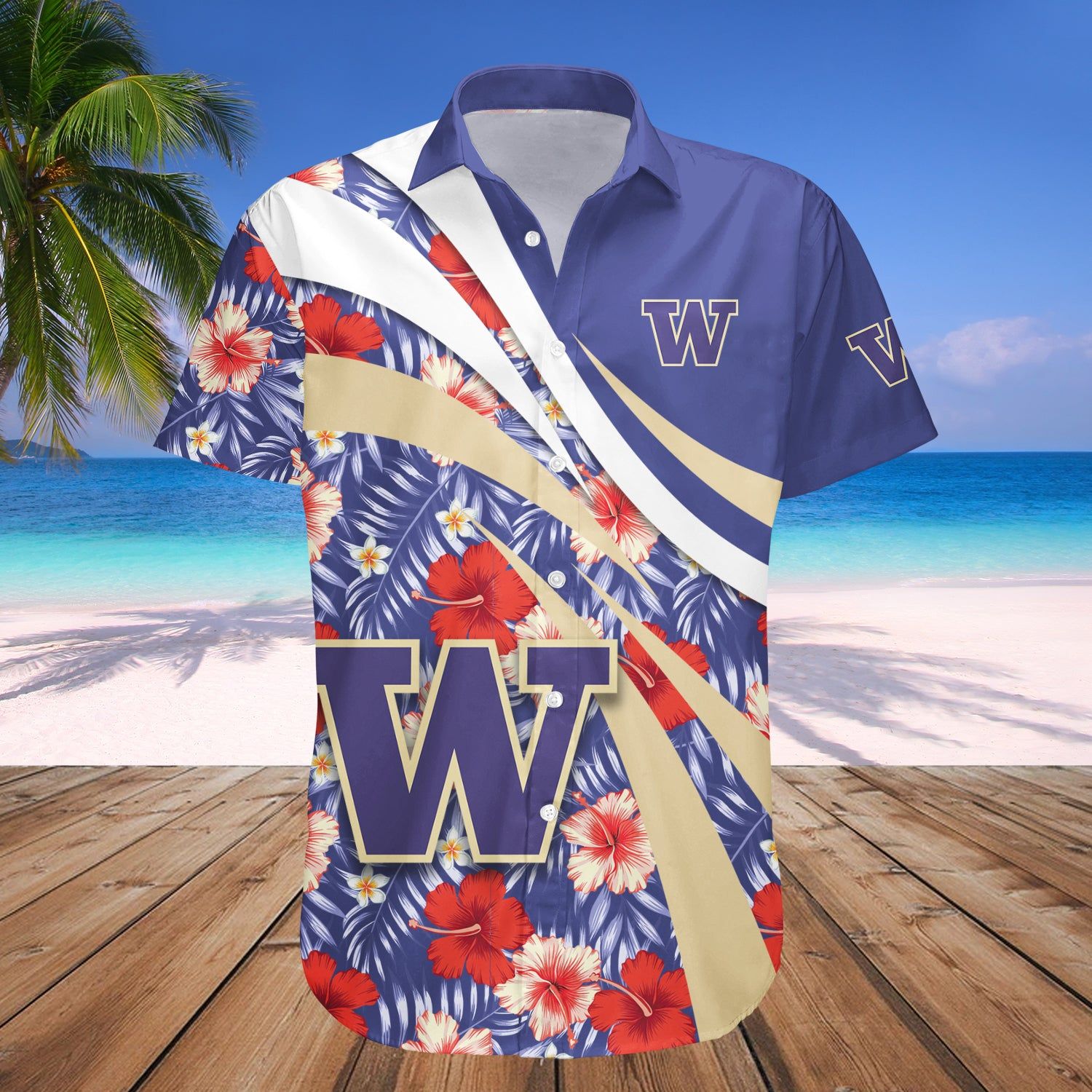 Washington Huskies Hawaii Shirt Hibiscus Sport Style – NCCA