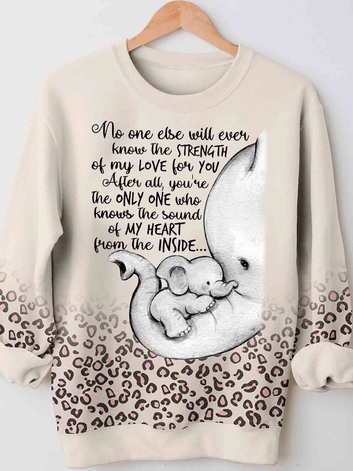 You’Re The Only One Who Knows The Sound Of My Heart 3D Hoodie Tshirt Leopard Print Gift For Mom Children