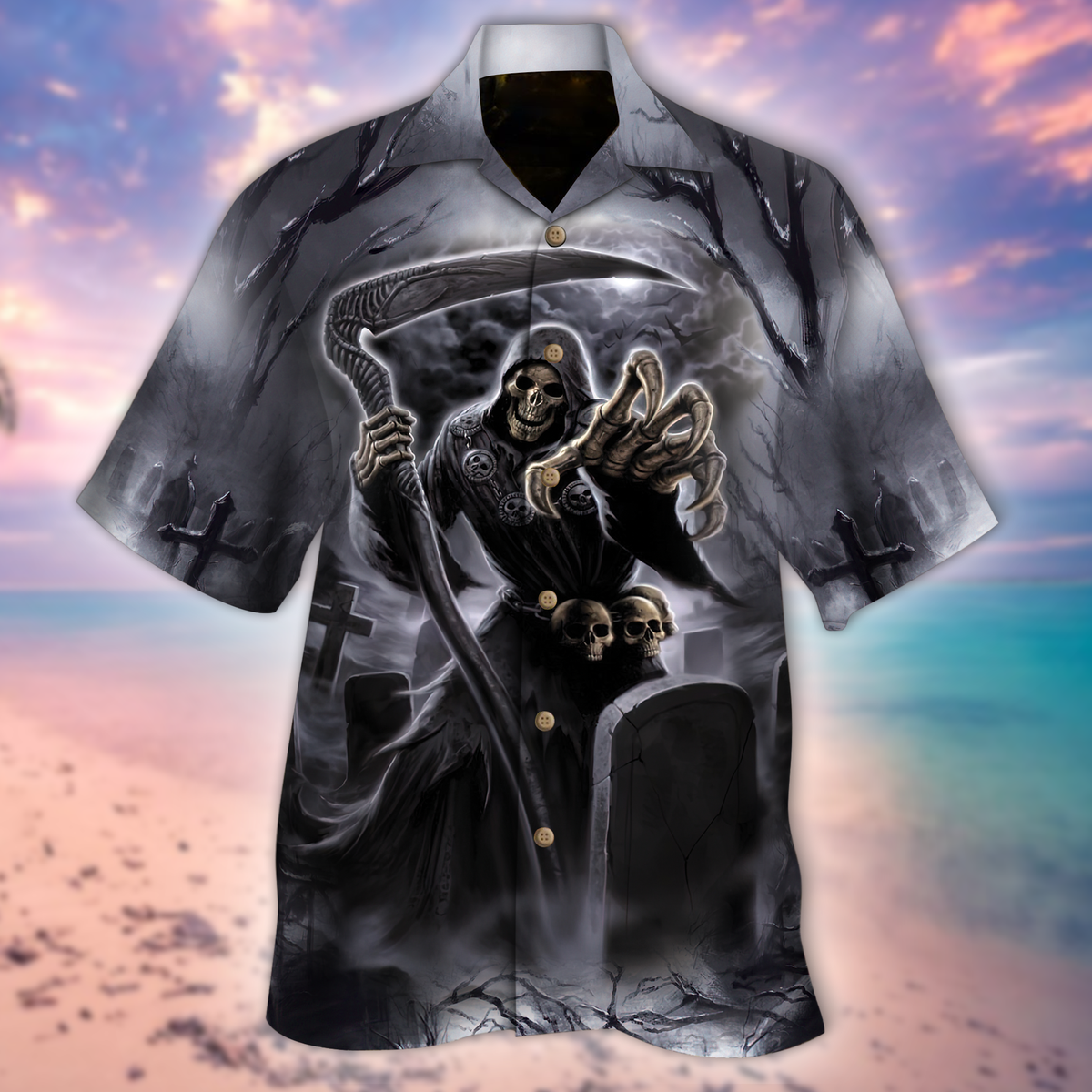 Grim Reaper Halloween Hawaii Shirt For Men Women Adult Ha70771