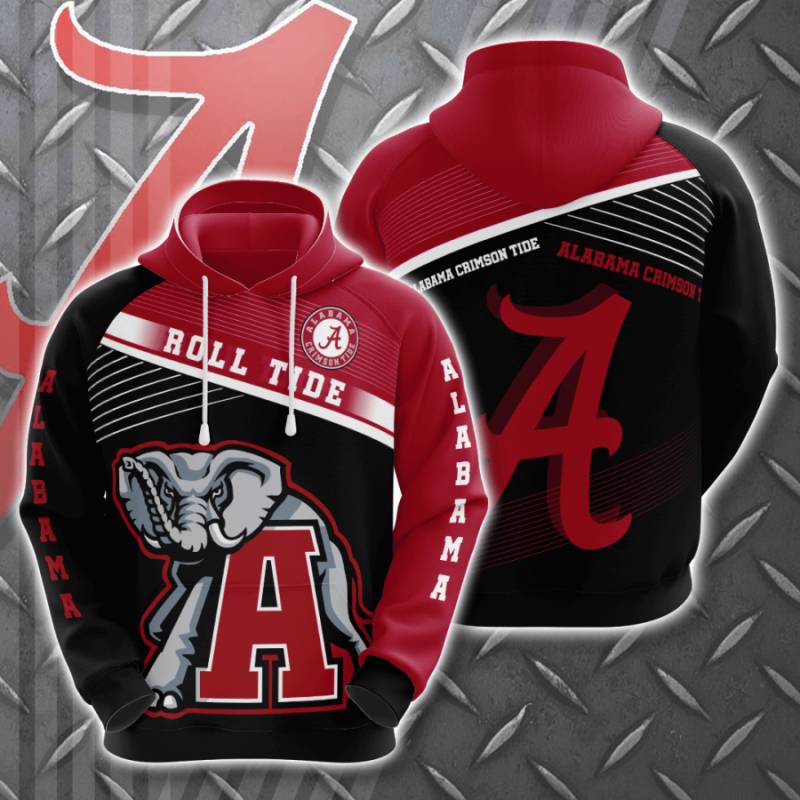 Alabama Crimson Tide Hoodie 3D Style5898 All Over Printed