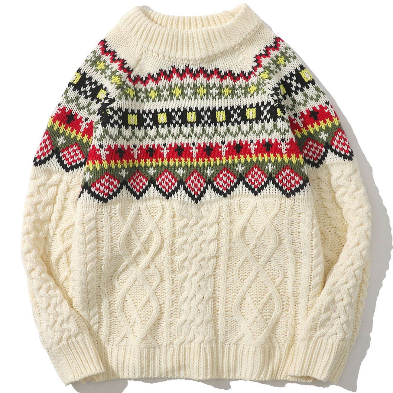 Talishko™ – Mosaic Twisted Knit Sweater