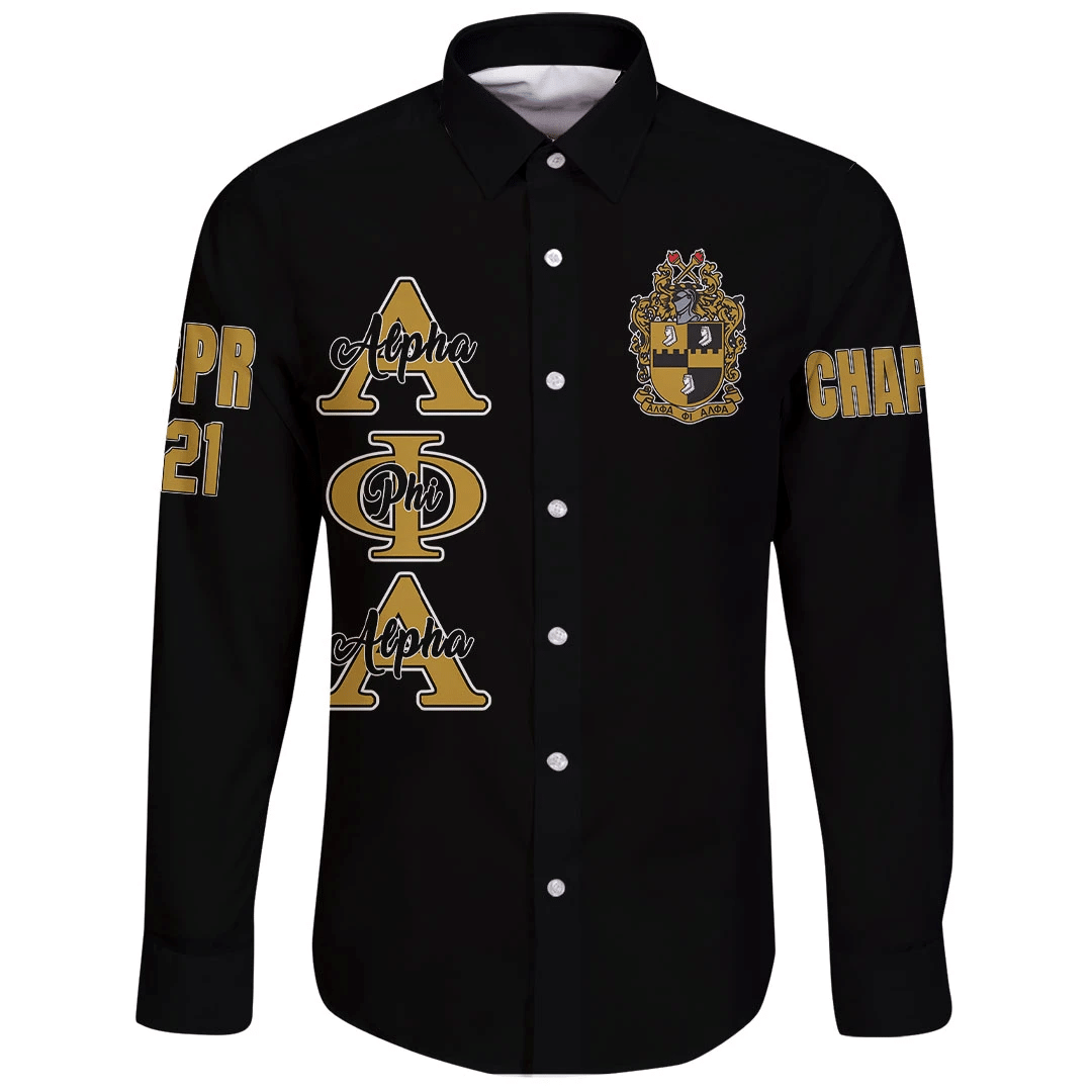 (Custom) Africa Zone Shirt – Alpha Phi Alpha Long Sleeve Button Shirt A31