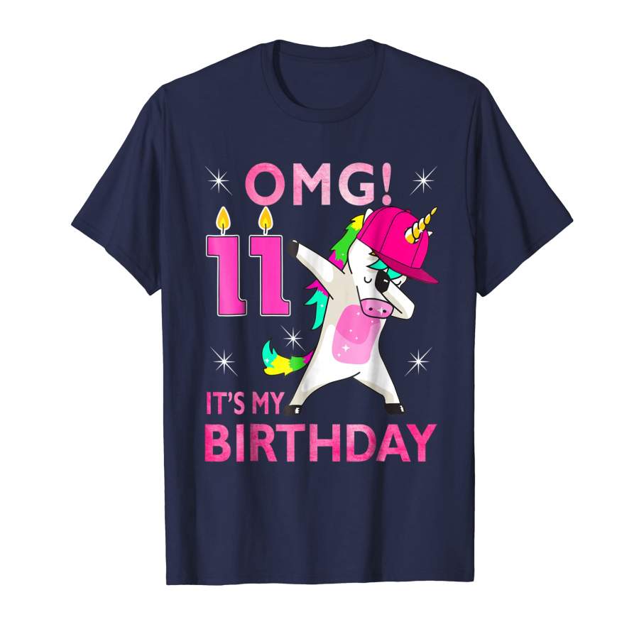 11th Bday Unicorn Dabbing OMG It’s My Birthday 2007 Shirt