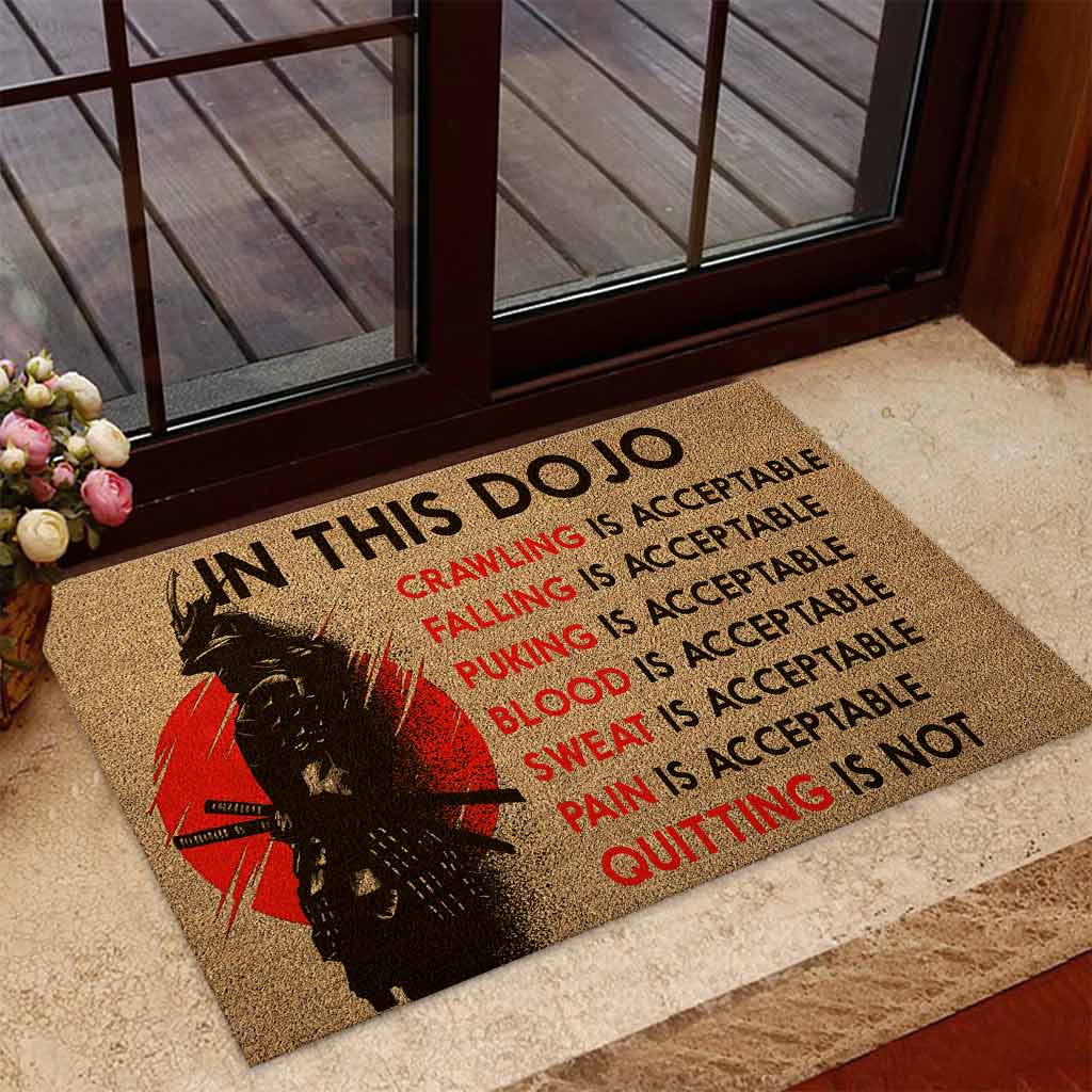 Tmarc Tee Fear Does Not Exist In This Dojo Samurai Coir Pattern Print Doormat