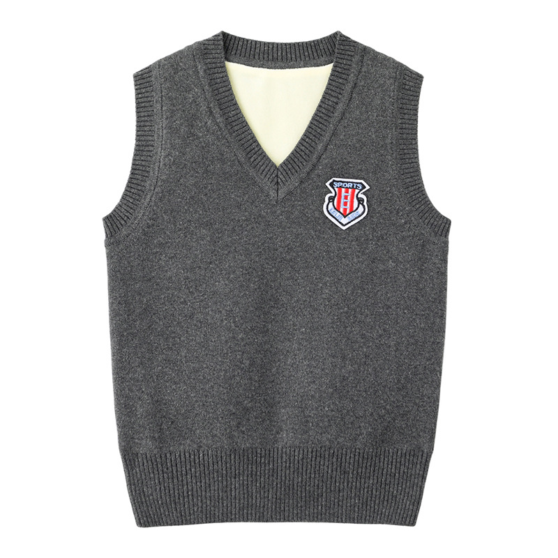 Teenager Kids Sweater Vests School Uniform Outfits Big Kids Girls Pullover Knitwear Children Waistcoat Clothes alx