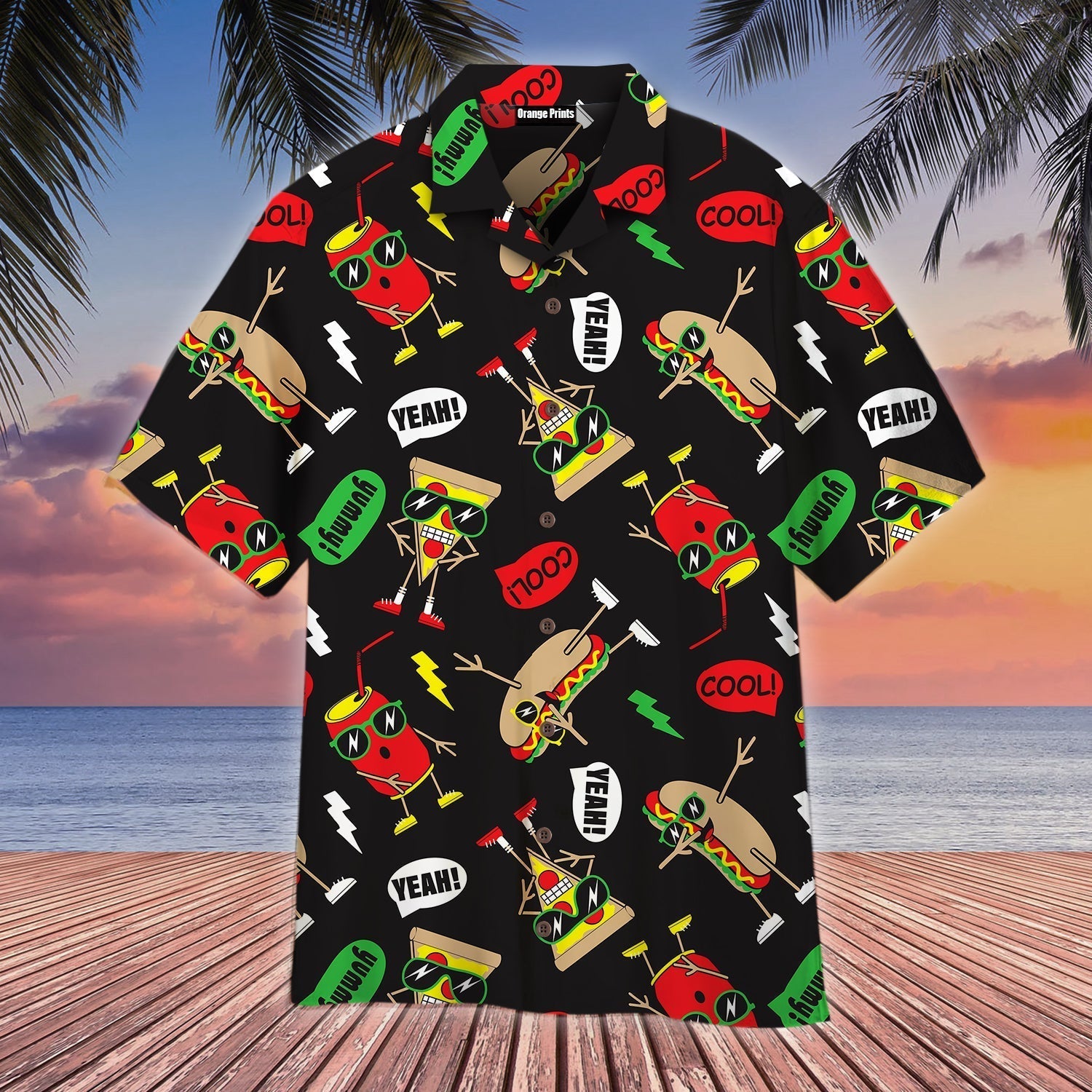 Funny Hot Dog Slice Pizza Aloha Hawaii Shirts For Men Women Ha108546