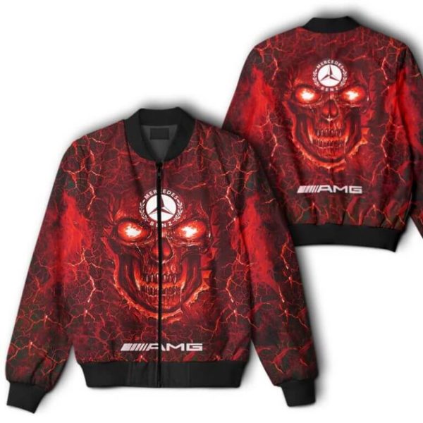 Bomber Jacket Mercedes Red, Mercedes 3D Spring Autumn, Mens Casual Jacket, Car Sports Cx19