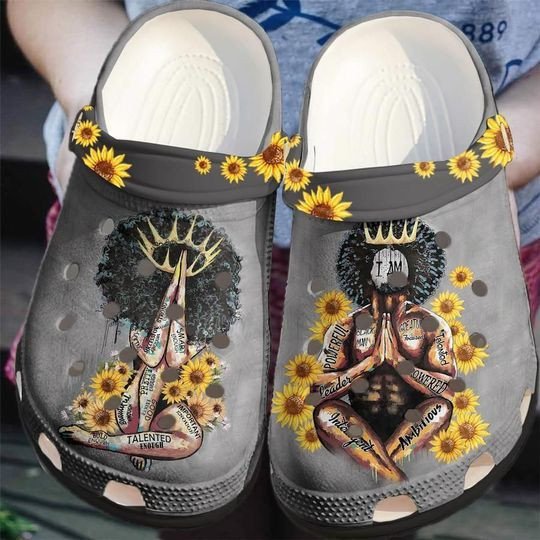 Black King And Queen Clog Shoes#Kv