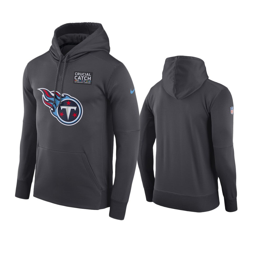 Tennessee Titans Anthracite Crucial Catch Hoodie