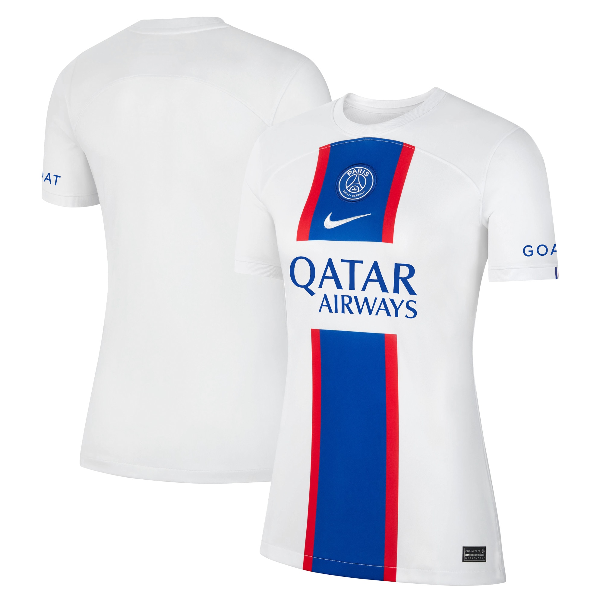 Paris Saint-Germain Women's 2022/23 Third Breathe Stadium Replica Blank Jersey – White