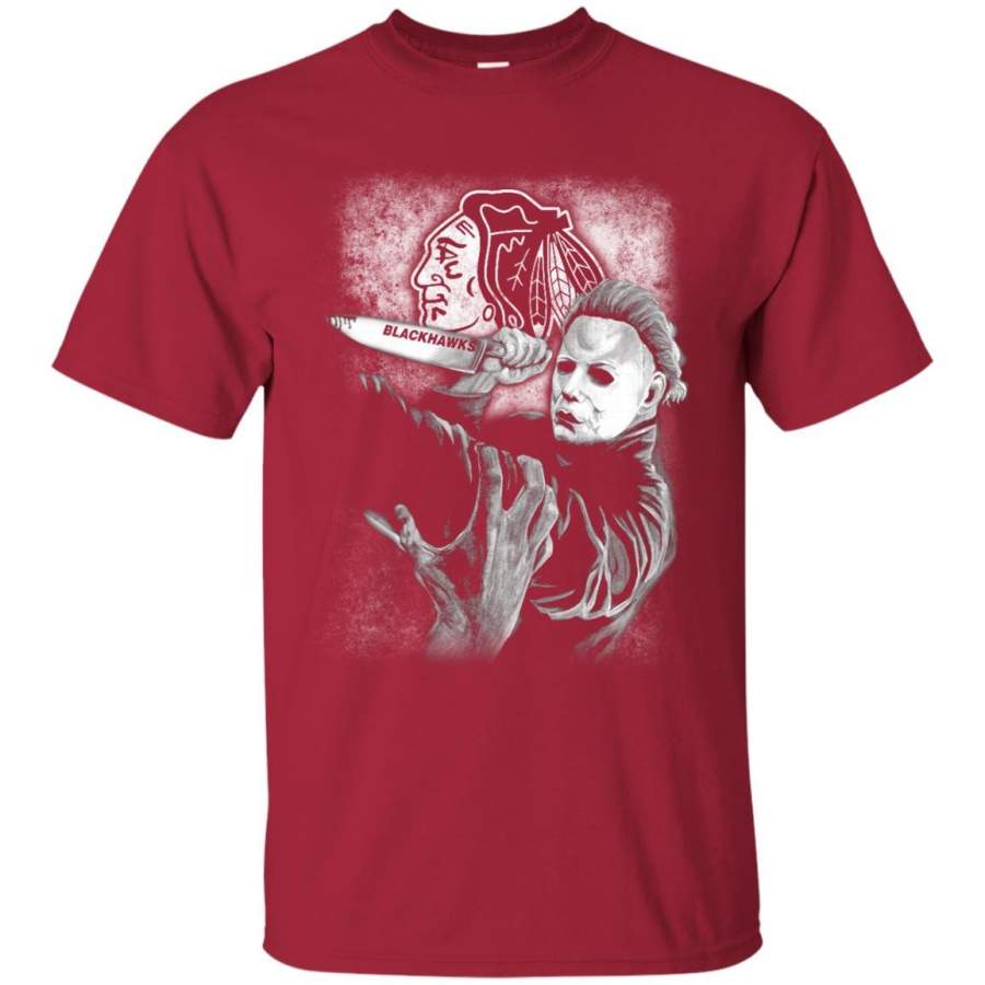 Michael Jason Myers Friday The 13th Chicago Blackhawks Halloween T Shirts