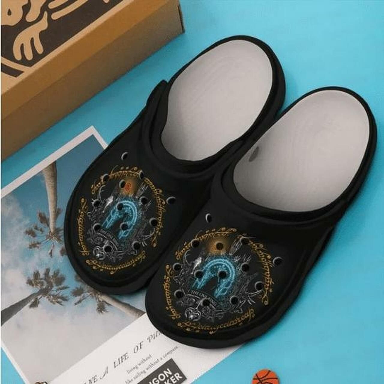 Lord Of The Ring Crocs Crocband Clog Comfortable Water Shoes In Black