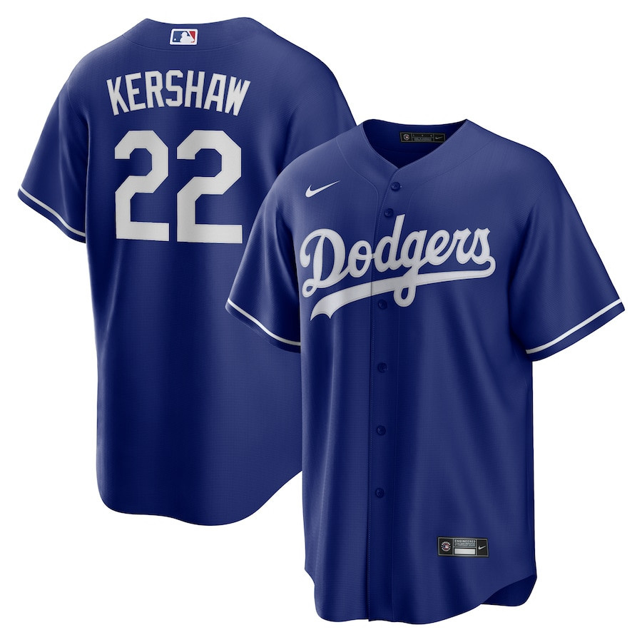 Clayton Kershaw 22 Los Angeles Dodgers Alternate Men Jersey – Navy