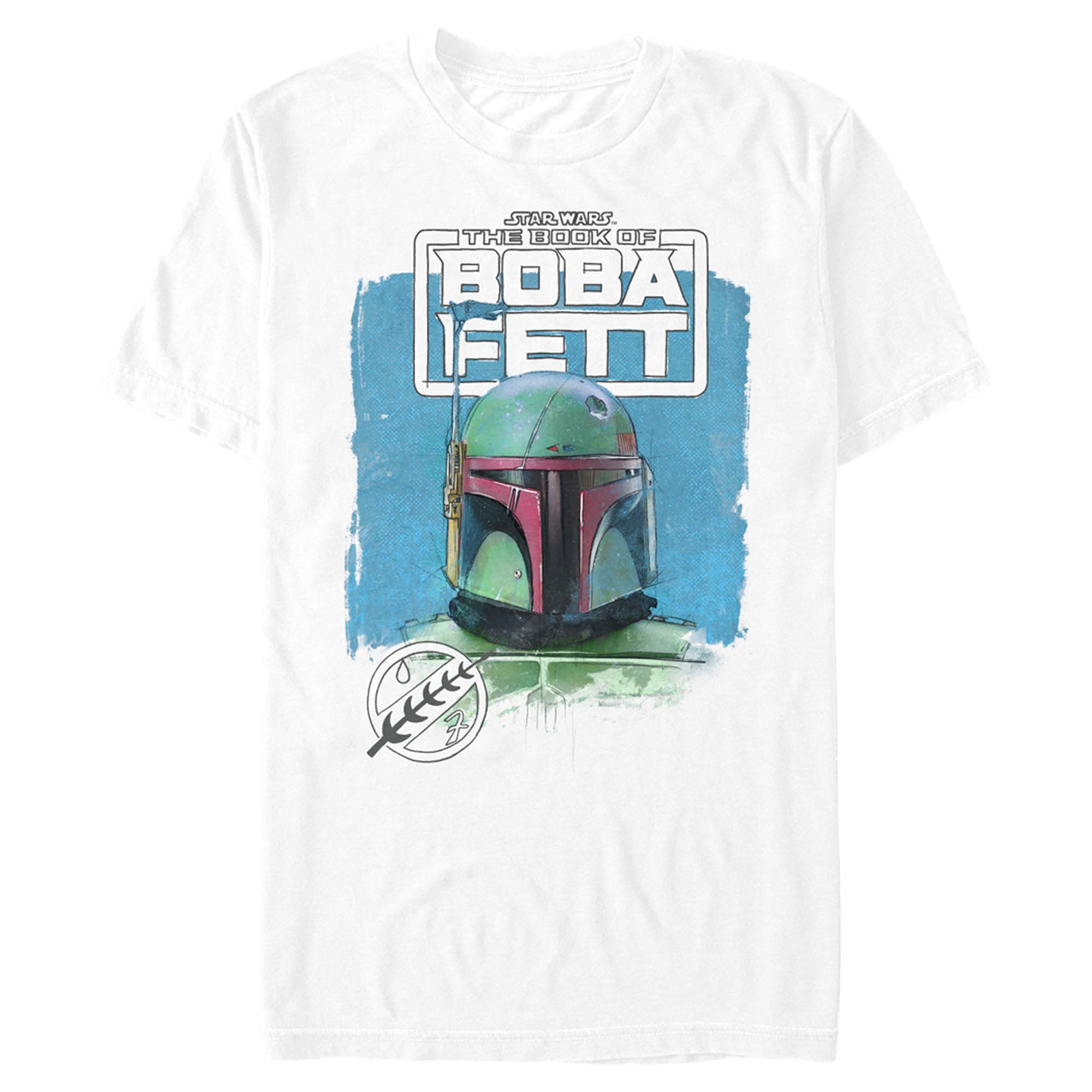 The Book Of Boba Fett Men’S Watercolor Logo  T-Shirt