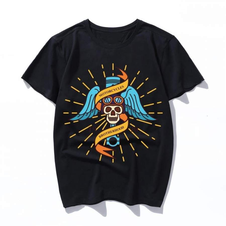 motorcycle club emblem Womens T-shirts artistic oil painting Harajuku aesthetic ulzzang oversized mens t shirt korean clothes