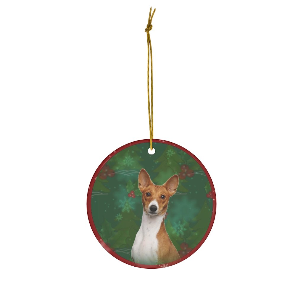 Basenji Design Ceramic Christmas Ornaments – Jillnjacks Exclusive