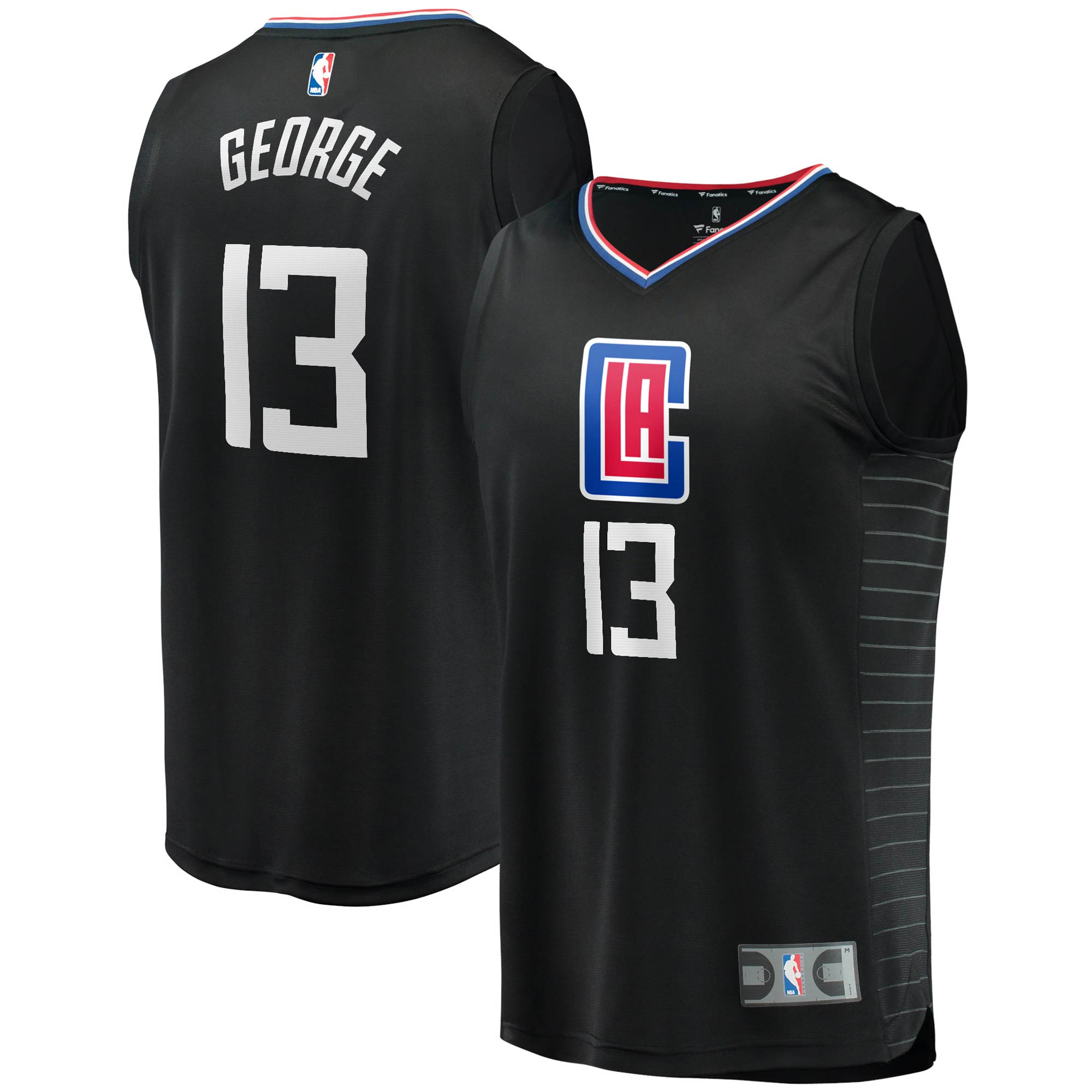 Paul George LA Clippers Youth 2020/21 Fast Break Player Jersey – Black – Statement Edition