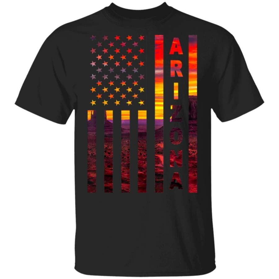 Arizona Sunset American Flag Flagstaff Tucson State Coffee Mug Unisex Men Women Tshirt