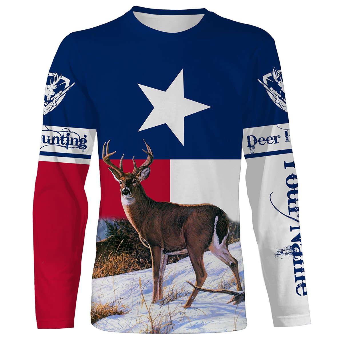 Texas Hunting Deer Custom Name 3D All Over Print Shirts, Deer In Texas Hunting Shirts, Gifts For Men, Women, Kid – Nqs2516