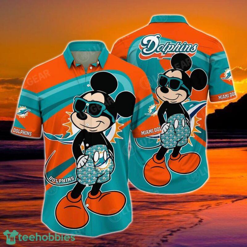 Miami Dolphins Nfl Hawaiian Shirt Mickey 3D All Over Printed