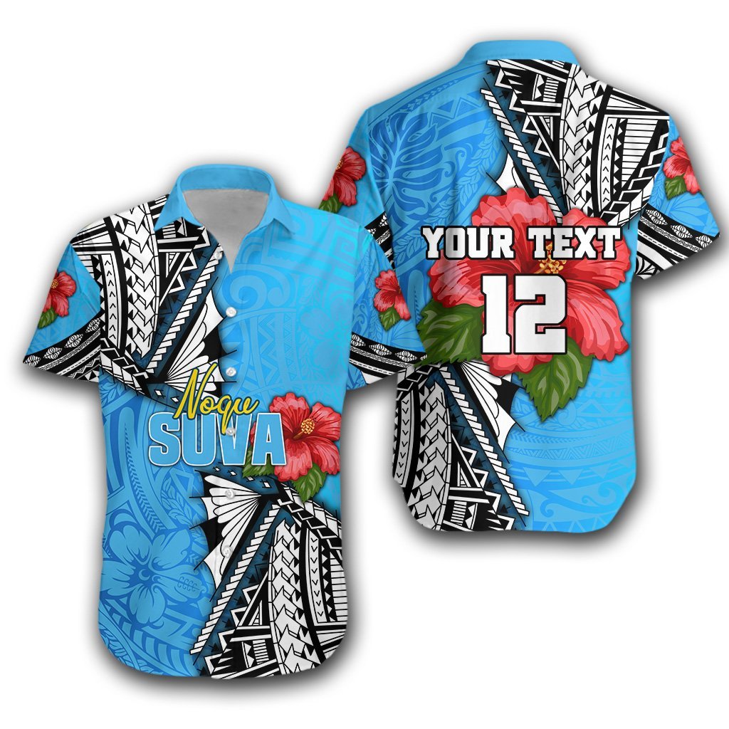 (Custom Personalised) Suva Fiji Rugby Hawaiian Shirt Polynesian Pinwheel Style