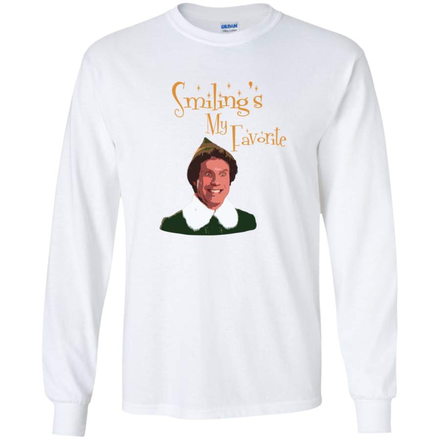 AGR Buddy The Elf – Smiling’s My Favorite Long Sleeve T-Shirt