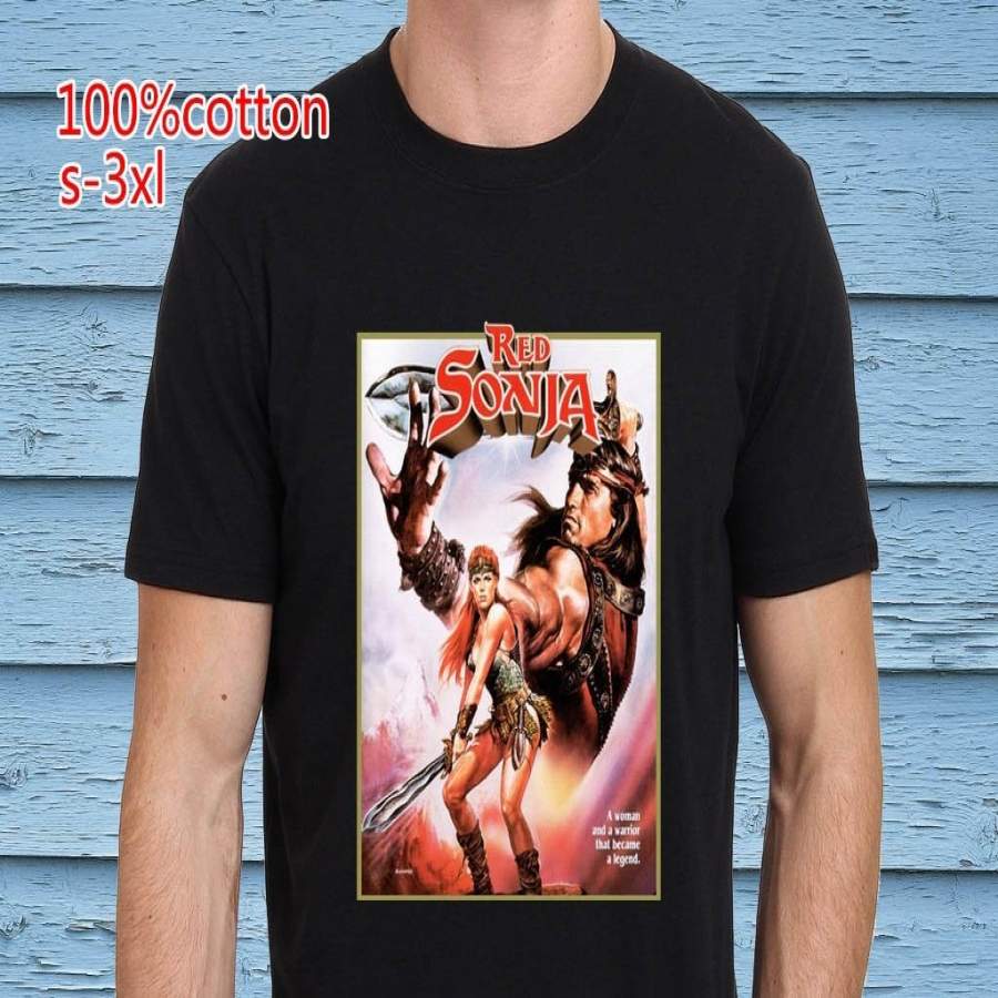 Red Sonja 80’s Classic Vintage Movie Poster Men Fashion T-Shirt