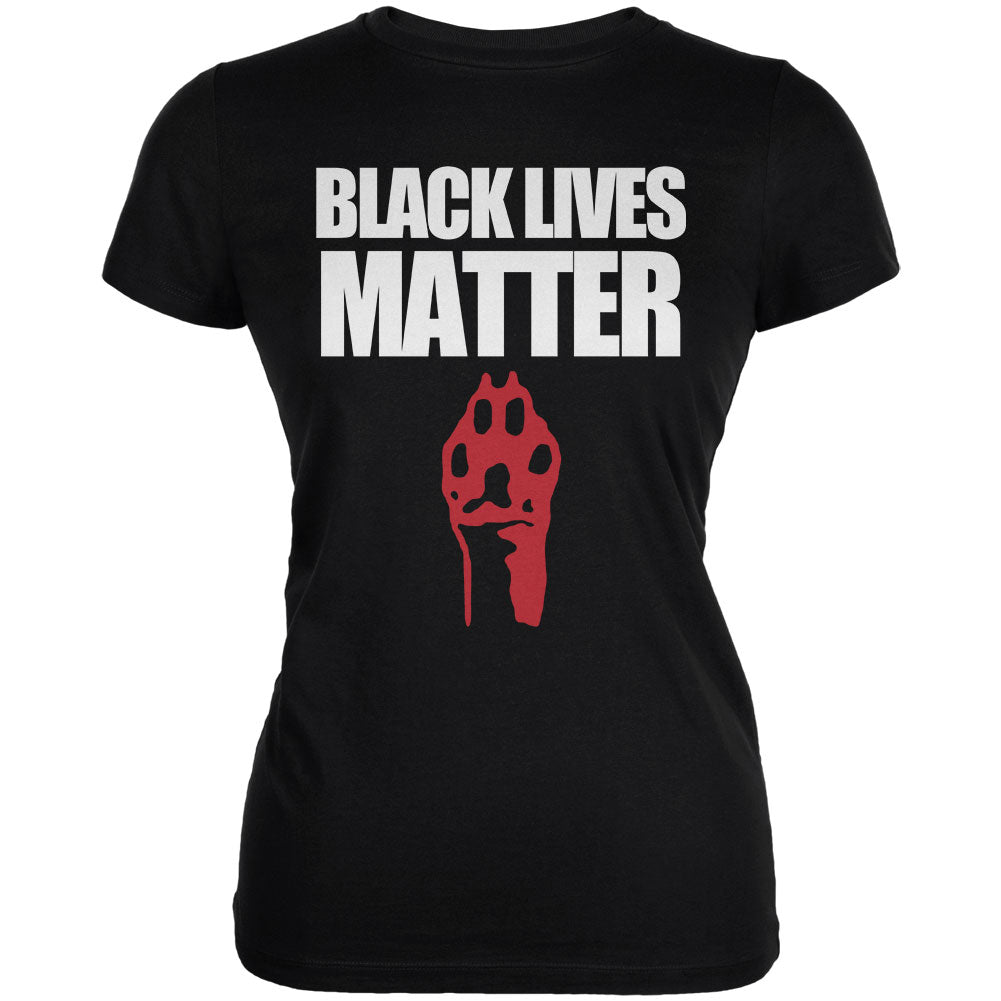 Black Lives Matter Cats And Dogs Juniors Soft T Shirt