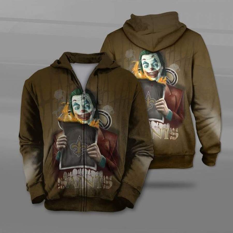 New Orleans Saints Joker Zipper Hoodie