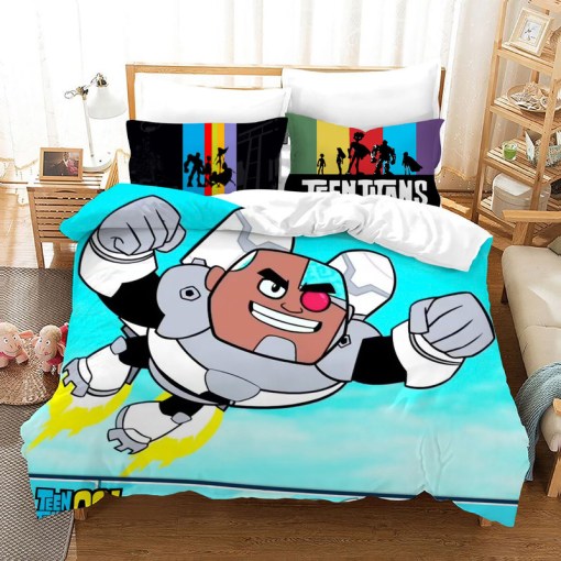 Teen Titans Go 21 Duvet Cover Pillowcase Home Decor 3D Bedding Set 4910