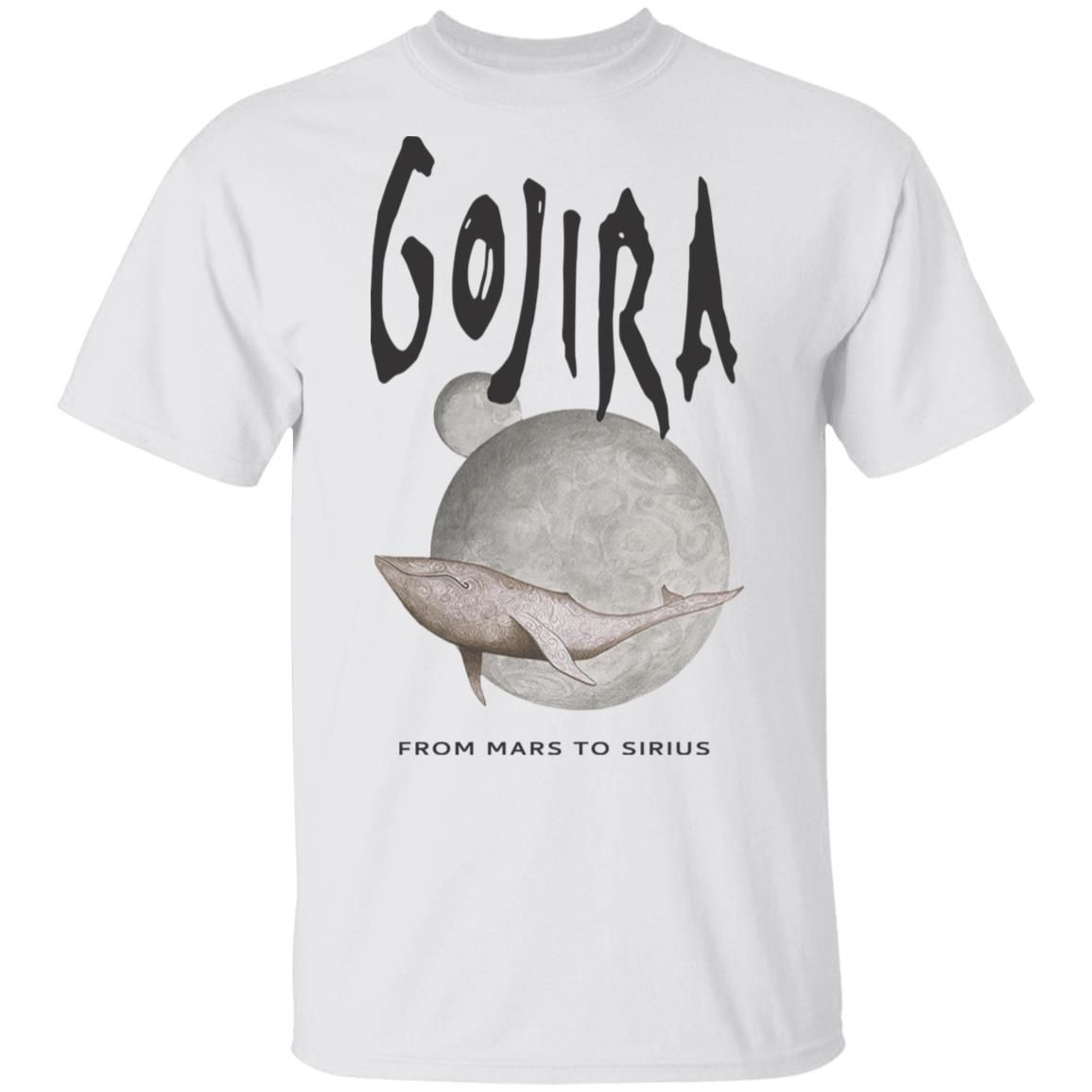 Gojira Merch Whale From Mars White T-Shirt