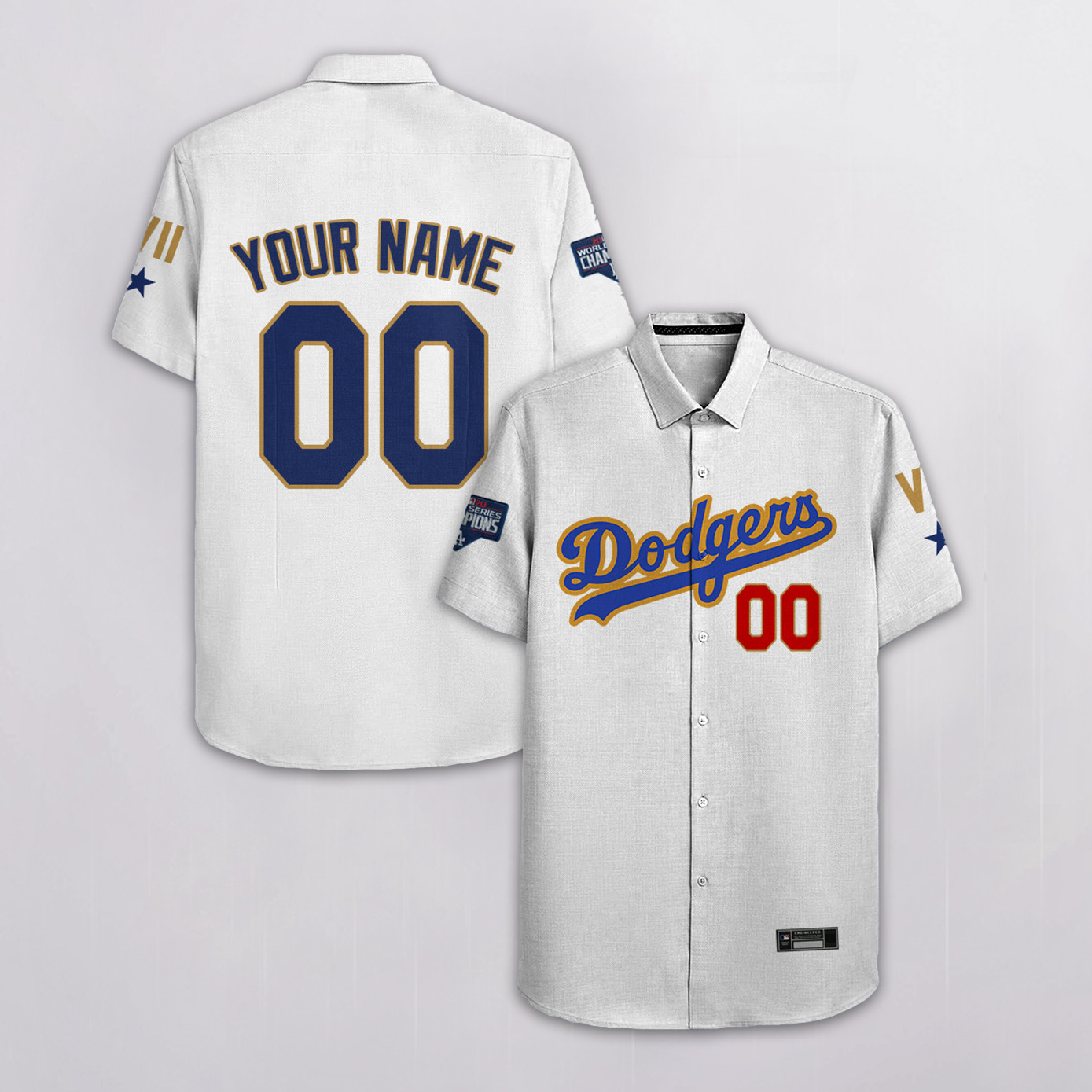 Personalized Los Angeles Dodgers All Over Print 3D Hawaiian Shirt – White Gift For Fans-Tph