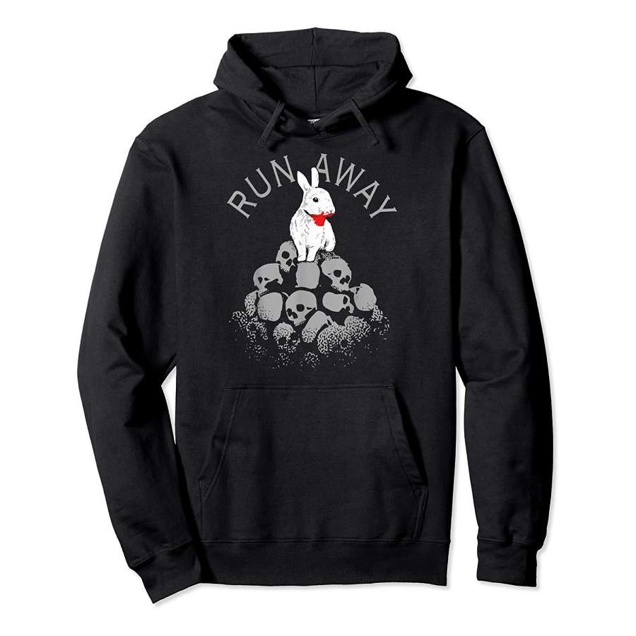 Run Away Bloody Killer Bunny Blood Rabbit Skulls T Shirt Hoodie Premium Tee