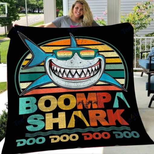 Boompa Shark Doo Doo Soft Cozy Lightweight Premium Blanket