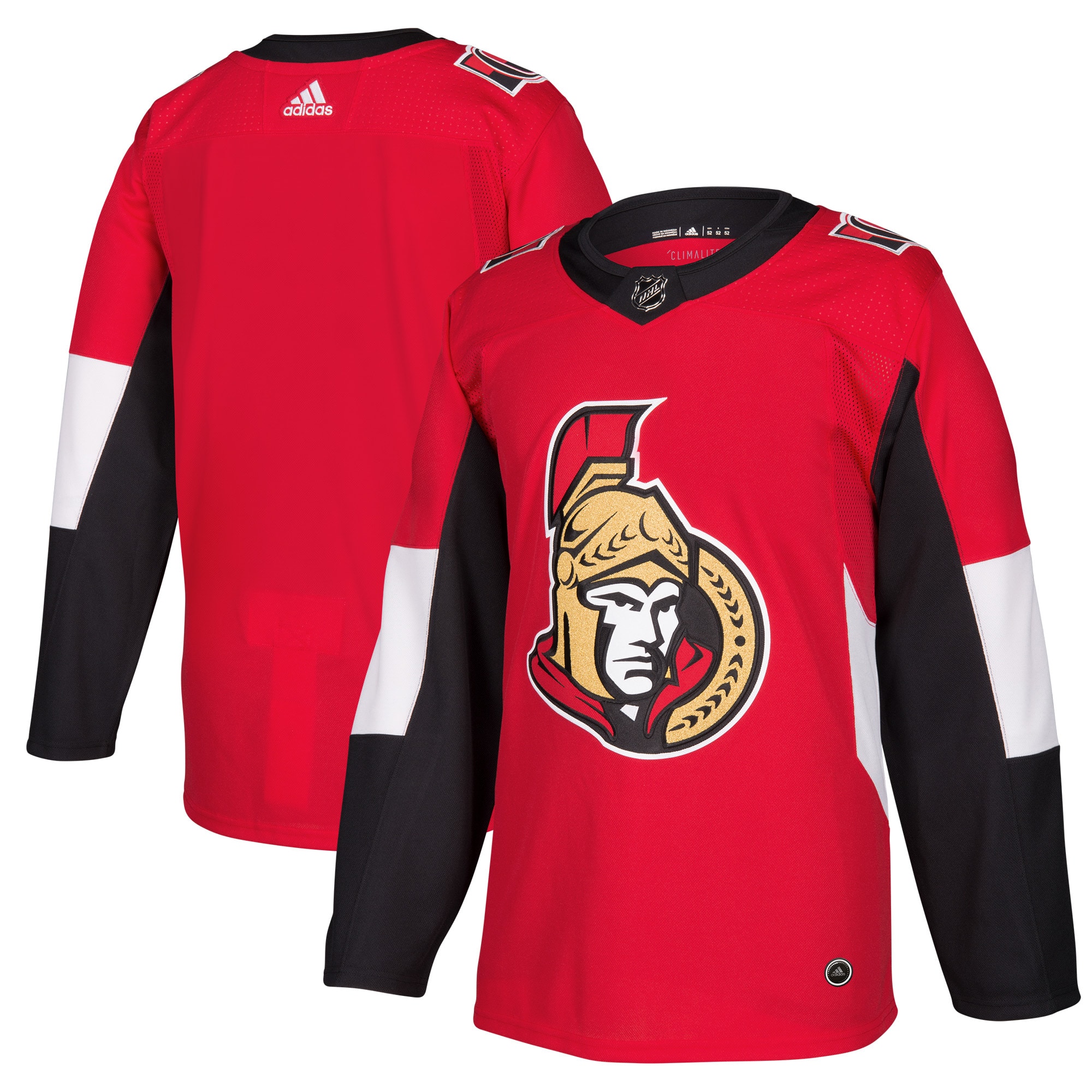 Ottawa Senators Home Authentic Blank Jersey – Red