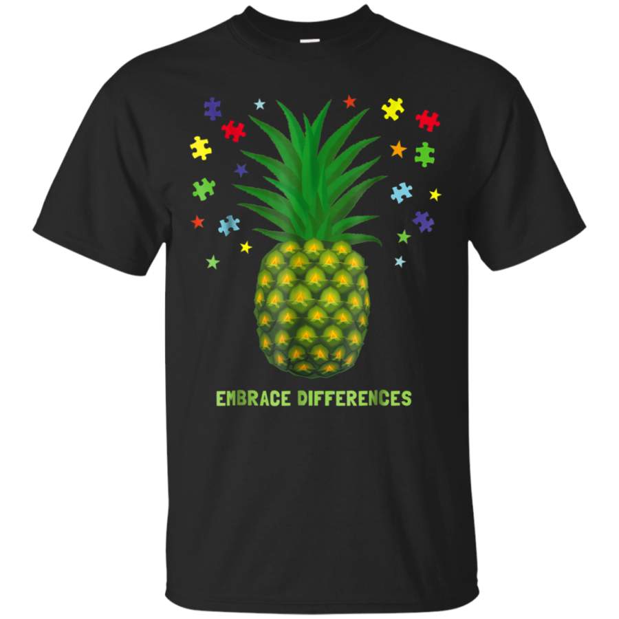 AGR Autism Awareness Beach Shirt Kids Women Men Pineapple Puzzle