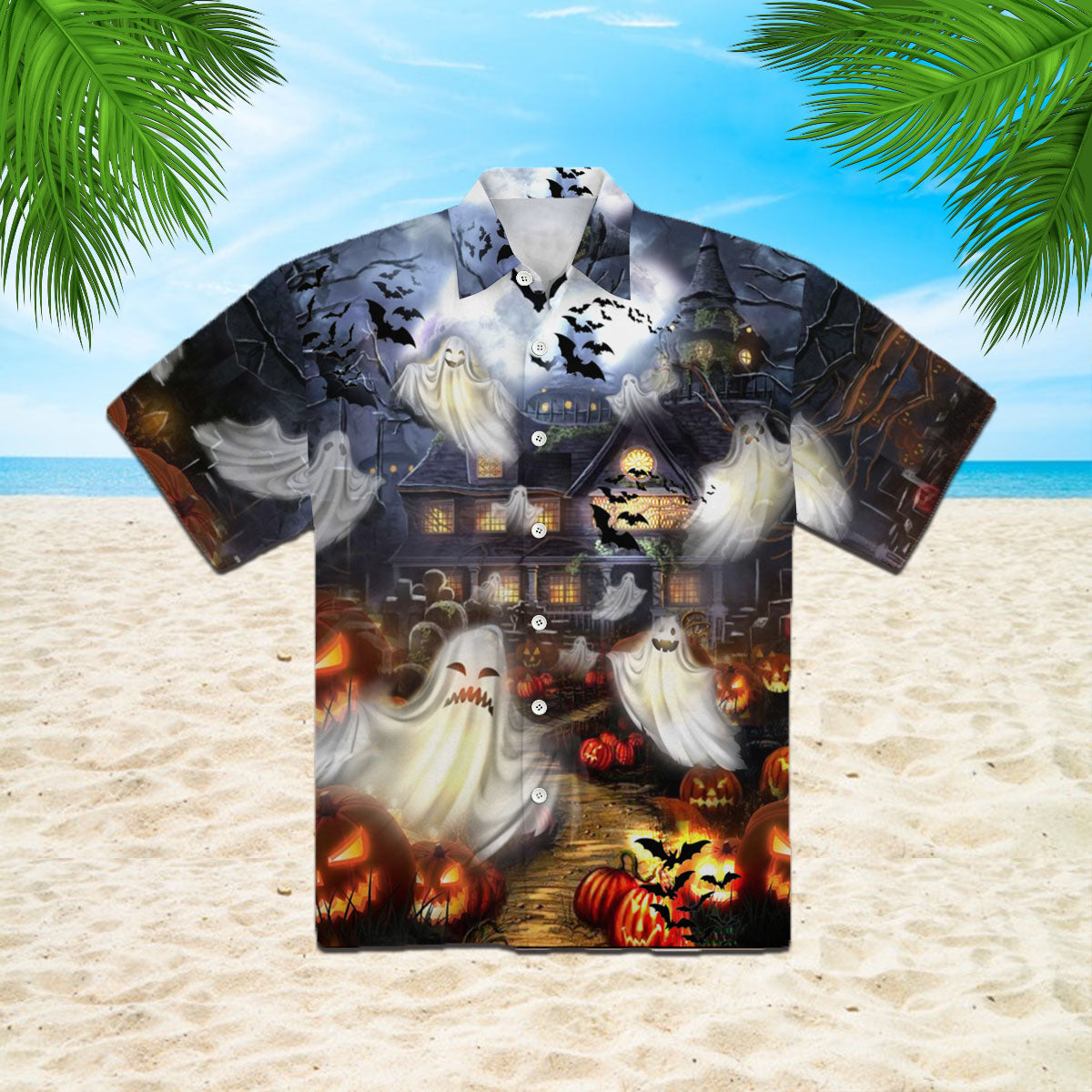 Oragontee Halloween Peek A Boo Hawaiian Shirt | For Men & Women | Adult | Wt1126
