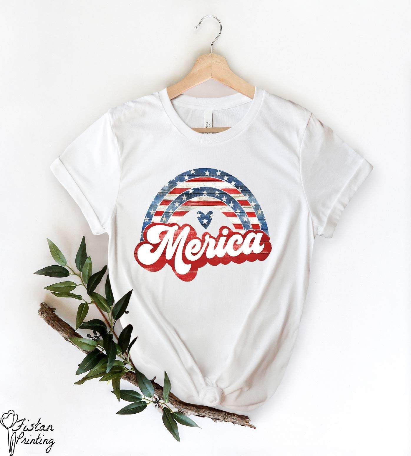America Shirt,Fourth Of July Shirt,American Rainbow Shirt,4Th July Shirt,God Bless America Shirt, Merica Shirt,Patriotic Shirt,Patriotic T-Shirt