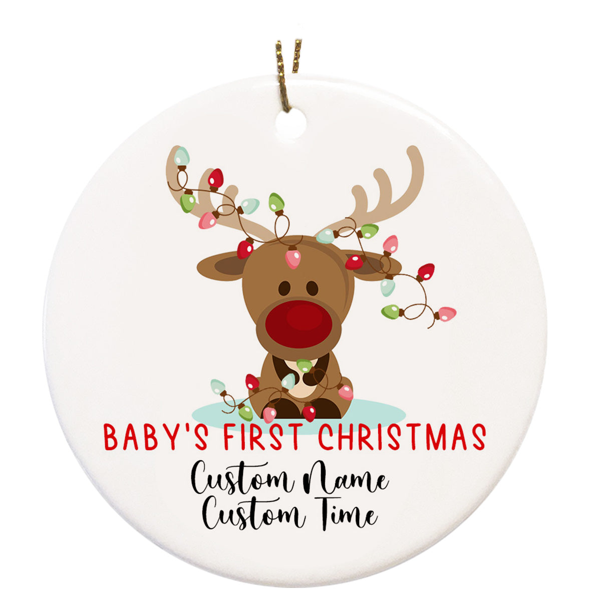 Baby’S First Christmas Ornament – Baby Reindeer Ornament Custom Custom Ornament Newborn Gift Baby Reveal Gift Christmas Ornament Christmas Decoration Gift For Family| Jor04