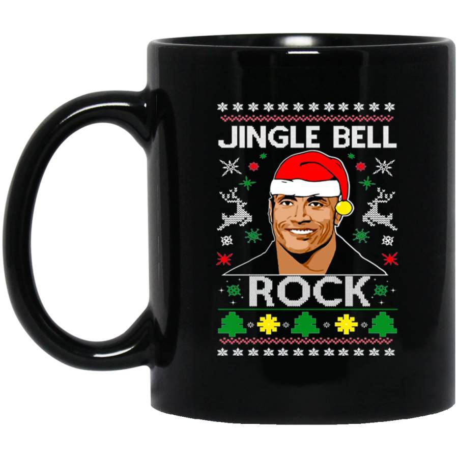 Ugly Christmas Sweater Jingle Bell Rock 11 oz Black Mug