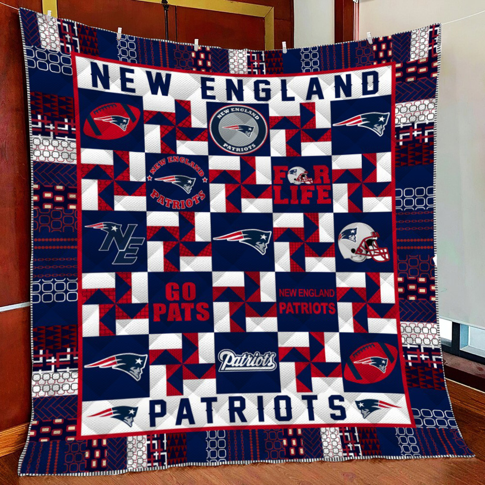 New England Patriots 1 Fleece Blanket Quilt Blanket