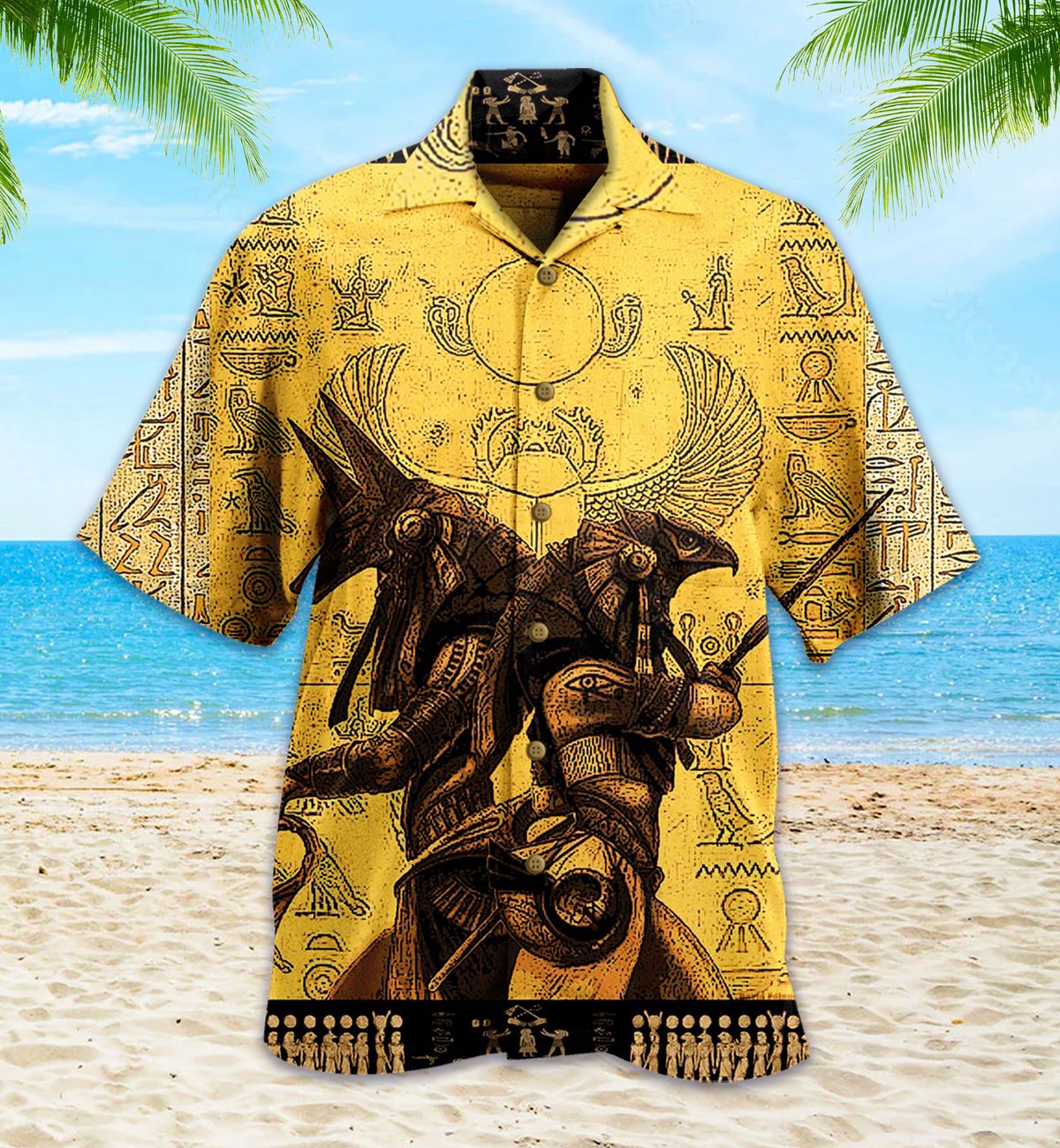 Ancient Egypt Gods Yellow Hawaii Shirt Ha20411