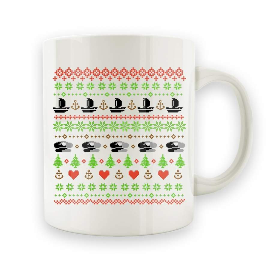 Boats Ugly Christmas Sweater – 15oz Mug