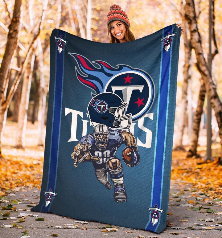 Tennessee Titans Navy Blue Helmet 3D Full Printing Blanket