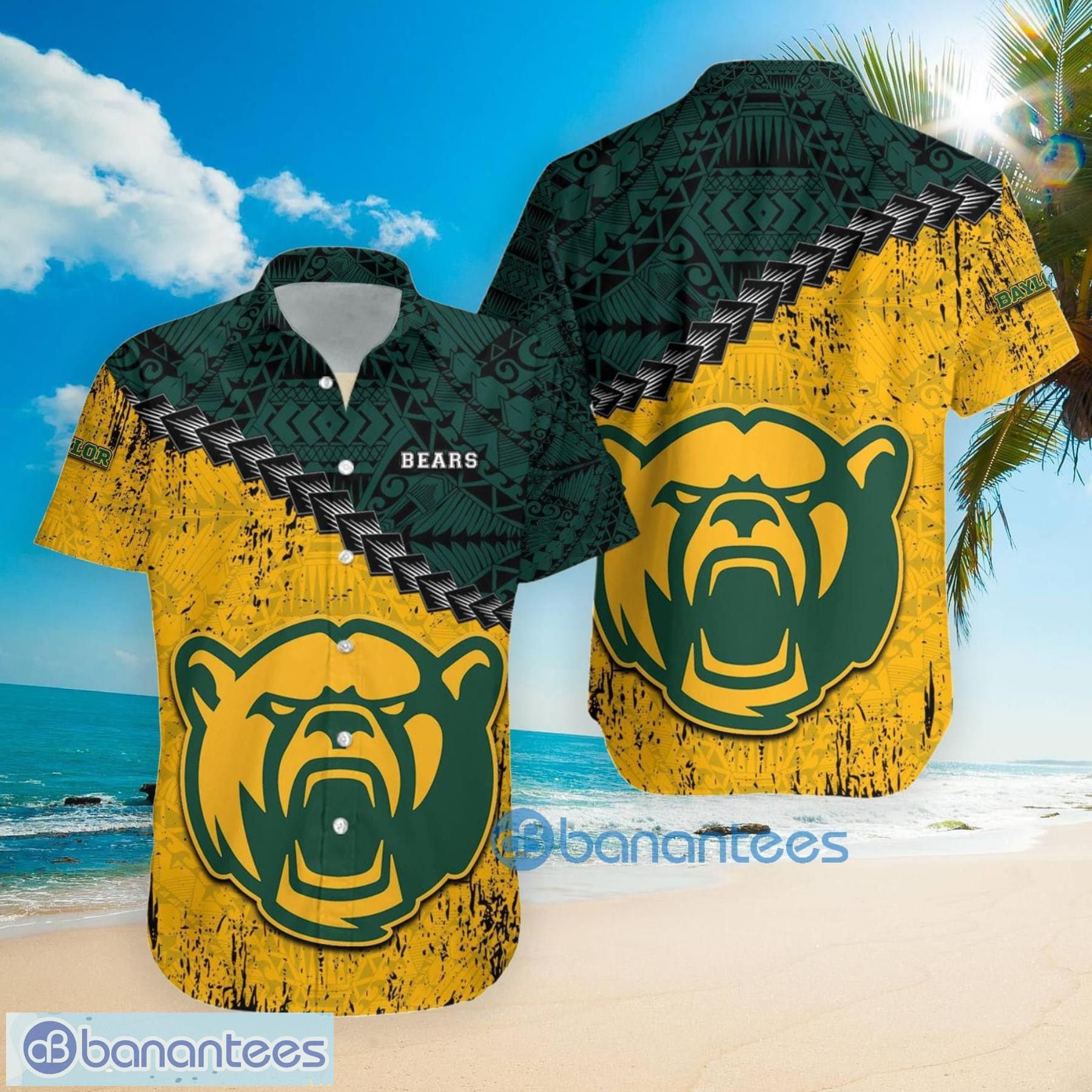 NCAA Baylor Bears Grunge Polynesian Tattoo Trendy Hawaiian Shirt Aloha Shirt