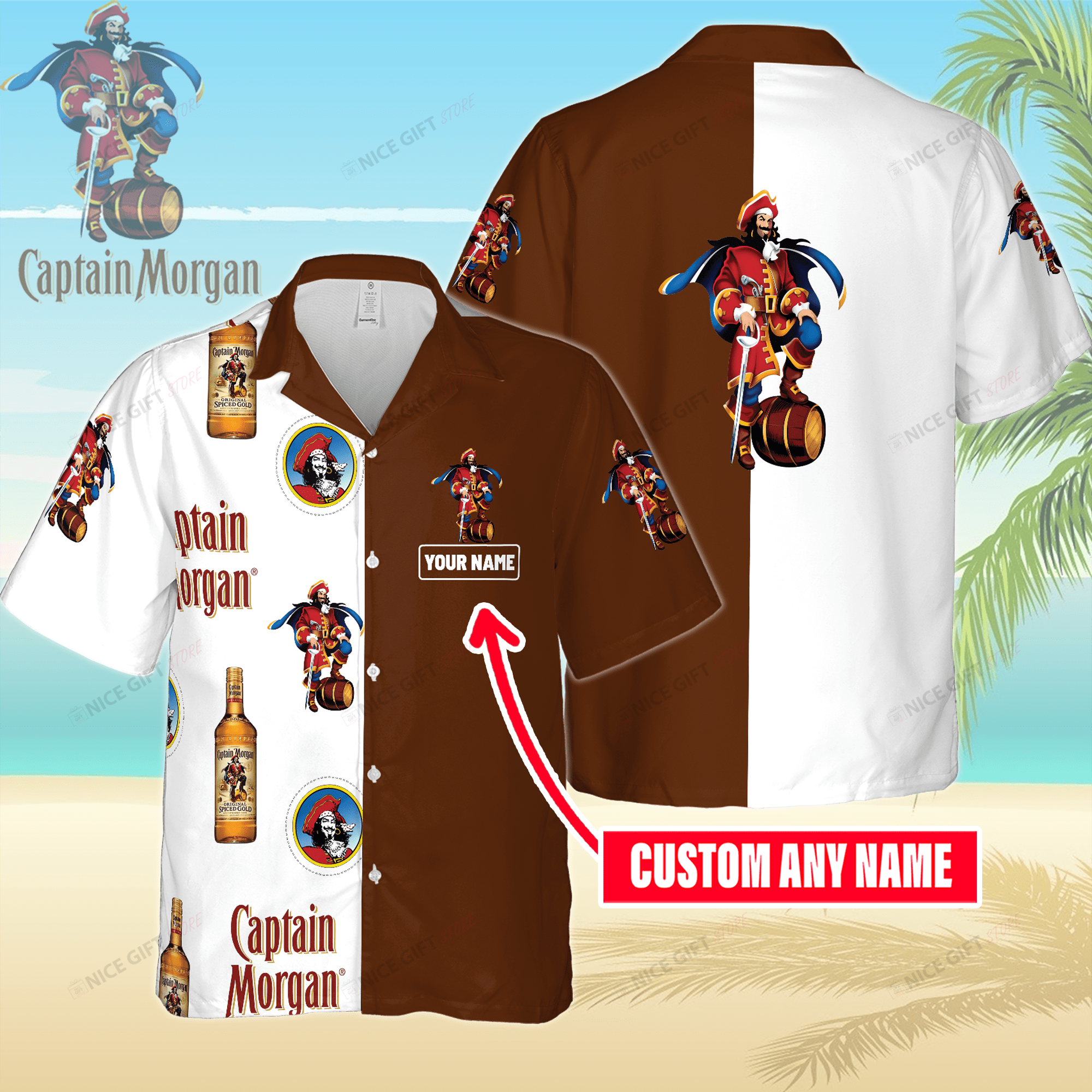 Captain Morgan Custom Name Hawaiian Shirt 3Hs-J7H0